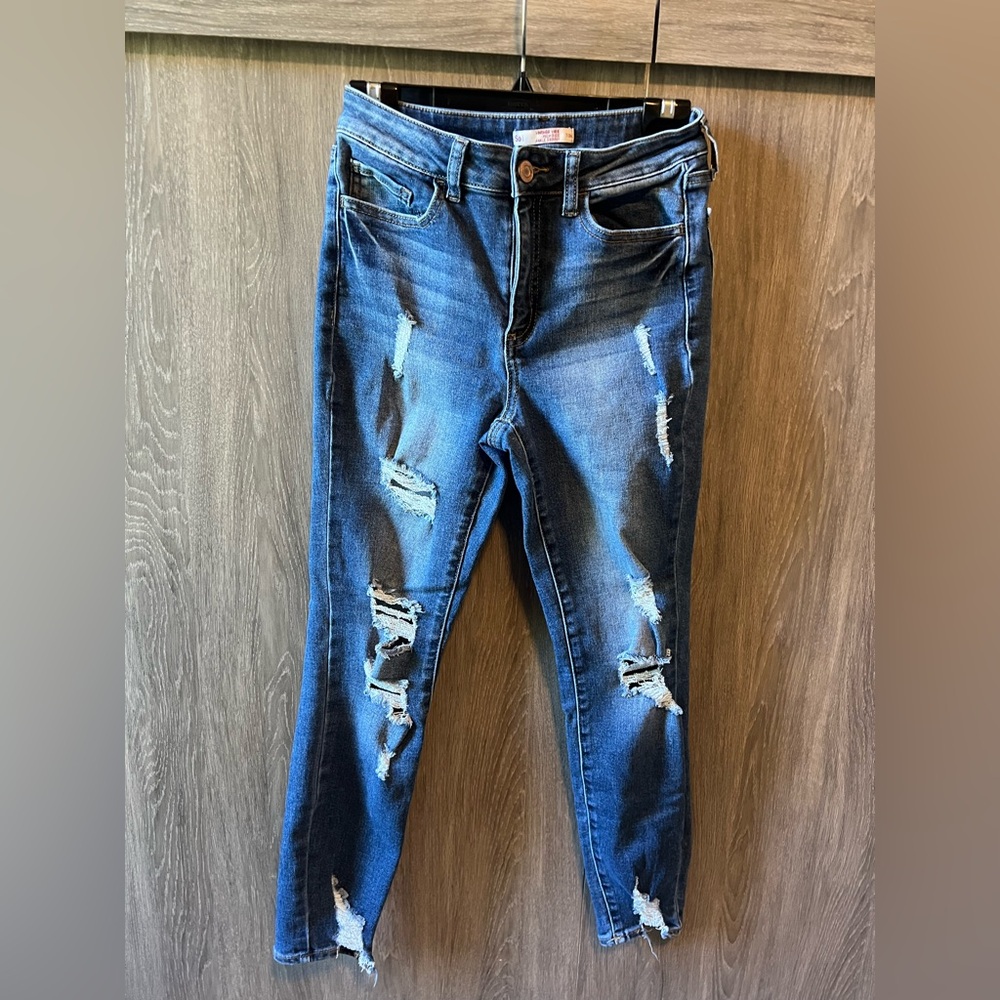 SO Women's Distressed Blue Jeans